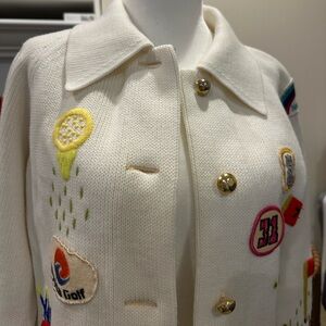 Vintage Golf Patch Button Down Sweater